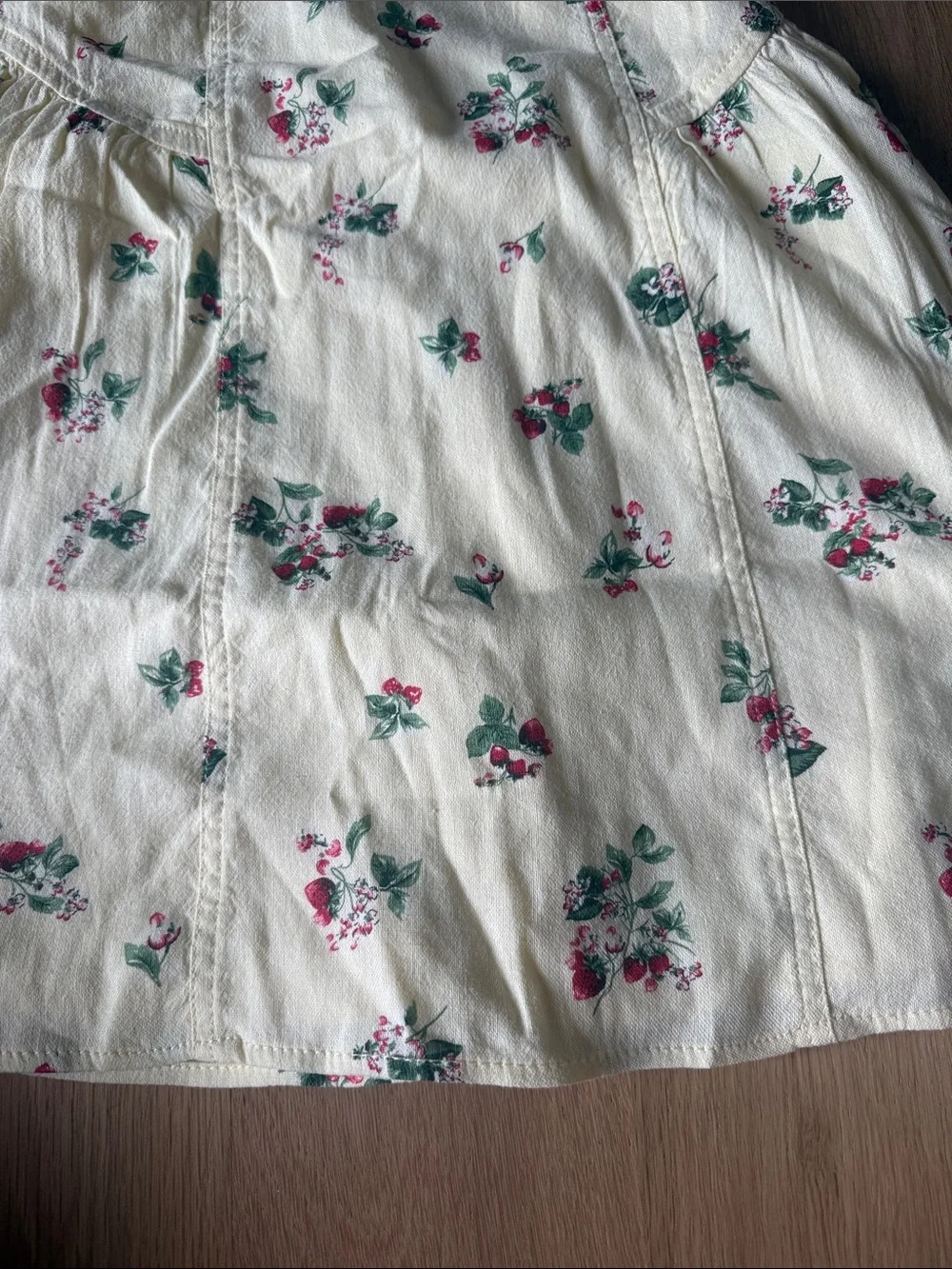 NWT abercrombie kids Cream Floral Sundress with Pink & Green Accents